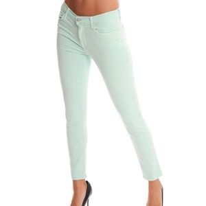 J Brand Mint Green Aero Super Skinny Leg Jeans 24